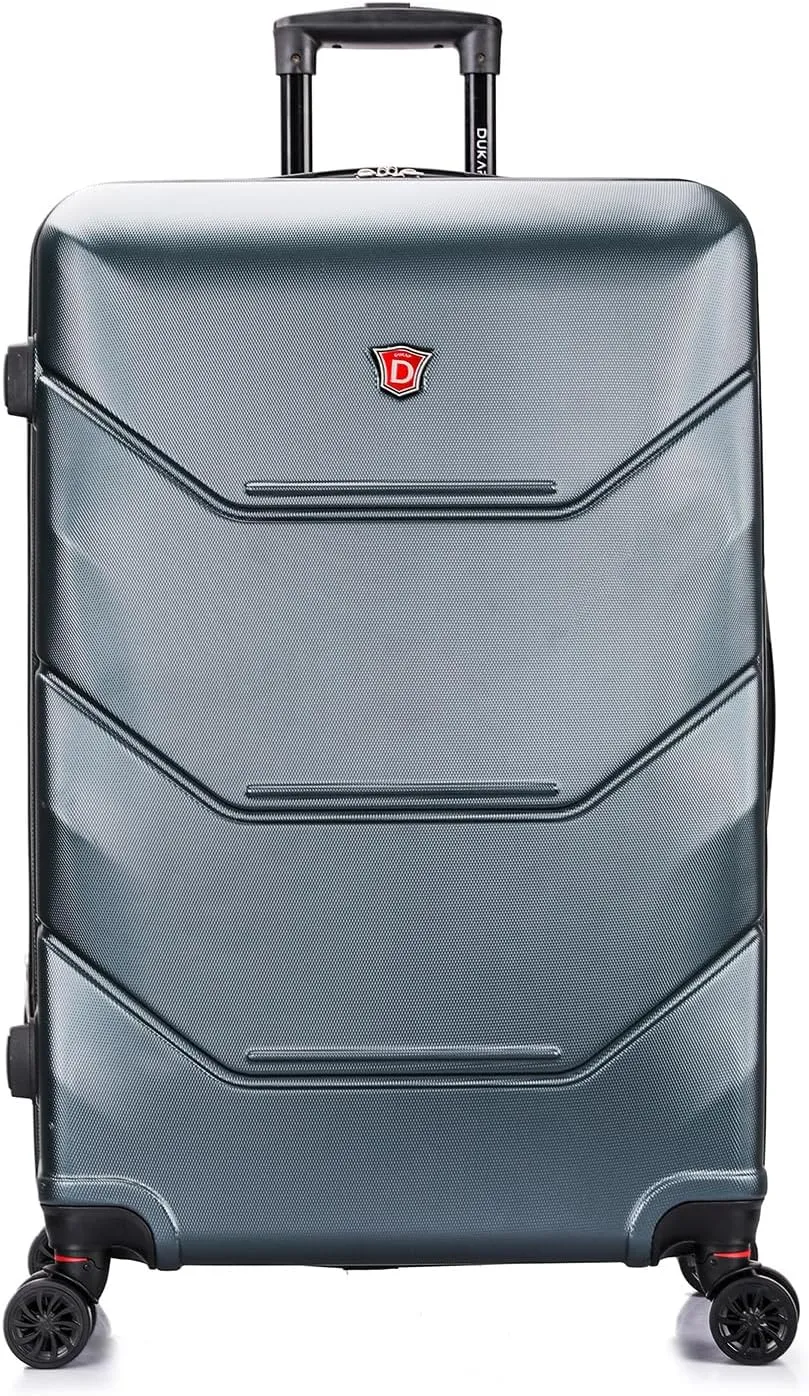 DUKAP ZONIX Luggage with Spinner Wheels | Durable Lightweight Hardside Suitcase, Spacious Travel Bag with Handle and Trolley | 30 Inch Large Checked Luggage | Green