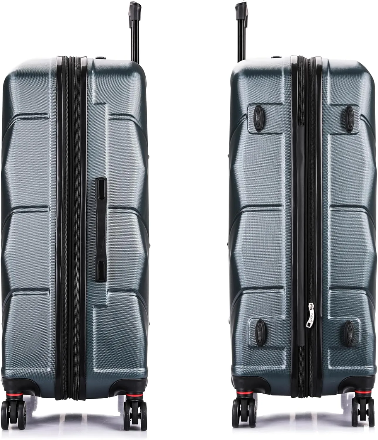 DUKAP ZONIX Luggage with Spinner Wheels | Durable Lightweight Hardside Suitcase, Spacious Travel Bag with Handle and Trolley | 30 Inch Large Checked Luggage | Green