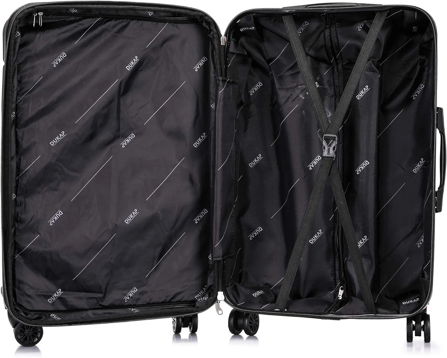 DUKAP ZONIX Luggage with Spinner Wheels | Durable Lightweight Hardside Suitcase, Spacious Travel Bag with Handle and Trolley | 30 Inch Large Checked Luggage | Green