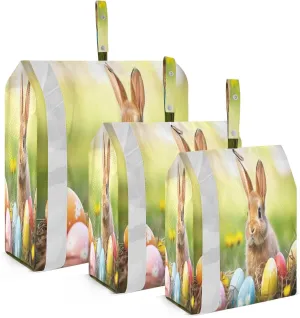 Easter Rabbit Eggs Compression Packing Cubes Luggage Organizer Bags for Travel Suitcase Organizer for Carry on Suitcases