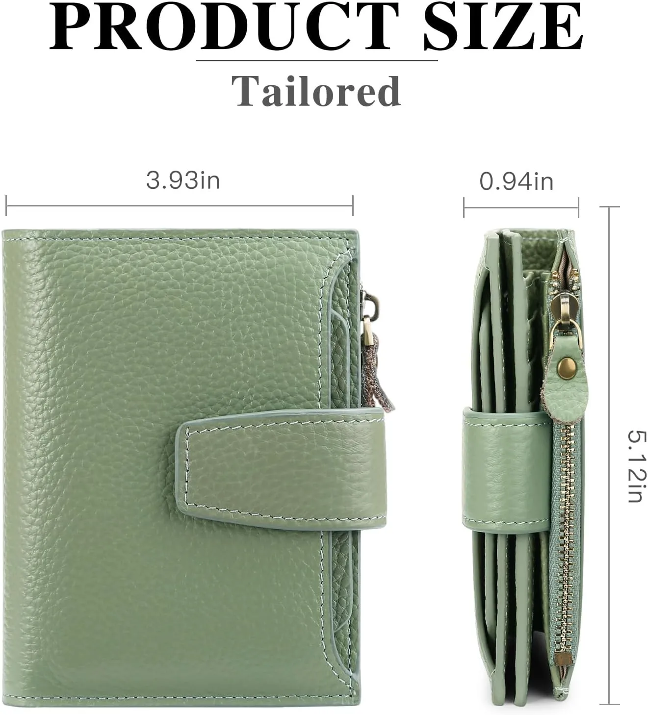 FALAN MULE Small Wallet for Women Leather Bifold Compact RFID Blocking Small Womens Wallet