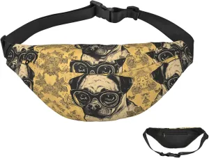 Fanny Pack for Women Men A Dog Wearing Glasses Waist Bag Waterproof Belt Bag with Adjustable Strap