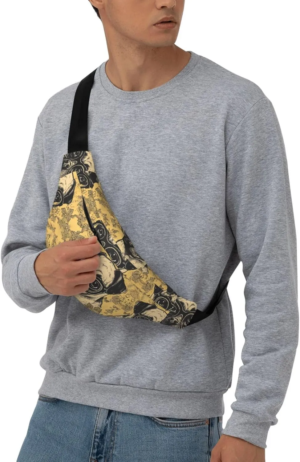 Fanny Pack for Women Men A Dog Wearing Glasses Waist Bag Waterproof Belt Bag with Adjustable Strap