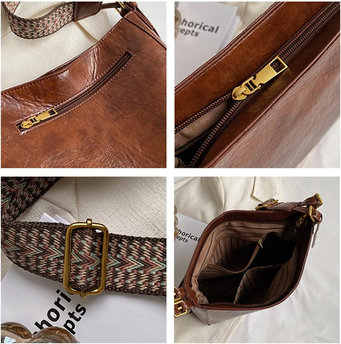 Fashion Luxury Crossbody Bags For Women Shoulder Handbags Vintage Simple Small Leather Bucket Crossbody Bags For Women(Yellow)