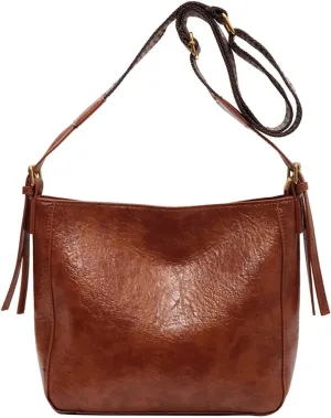 Fashion Luxury Crossbody Bags For Women Shoulder Handbags Vintage Simple Small Leather Bucket Crossbody Bags For Women(Yellow)