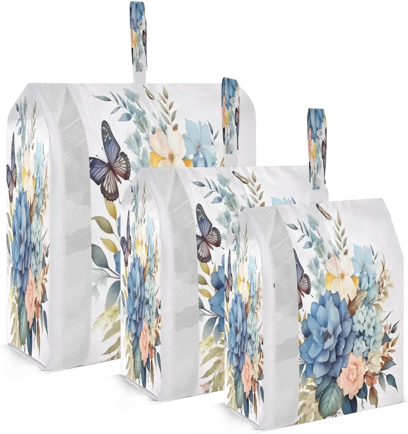Flower Black Butterfly Compression Packing Cubes Luggage Organizer Bags for Travel Suitcase Organizer for Travel Accessories and Essentials