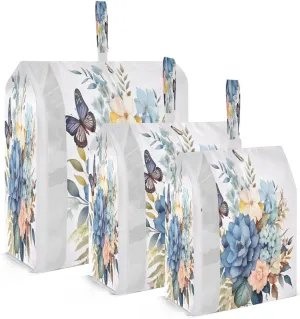 Flower Black Butterfly Compression Packing Cubes Luggage Organizer Bags for Travel Suitcase Organizer for Travel Accessories and Essentials