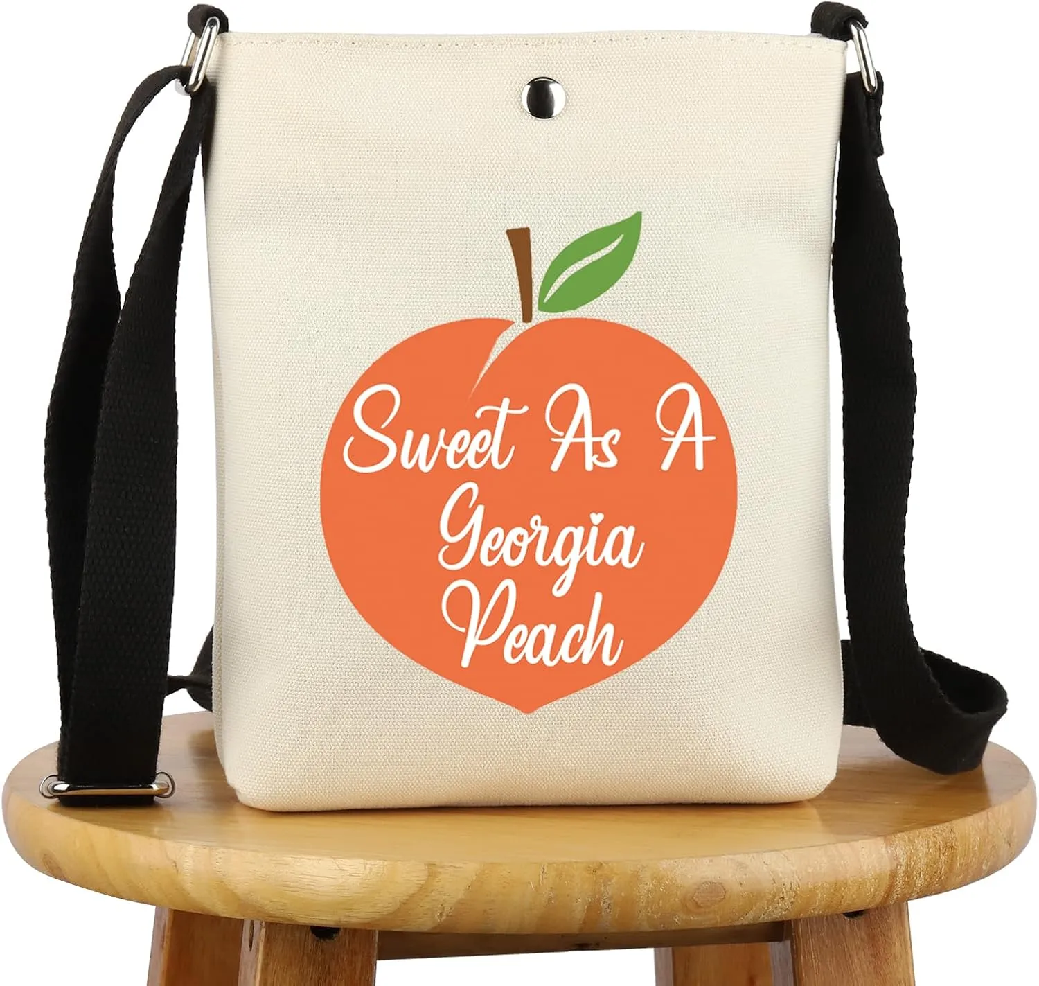 G2TUP Georgia Peach Cosmetic Bag - Compact Makeup Pouch with Jetted Pocket - Perfect for Travel, Gym, or Gifts - Women, Georgia Fans, Peach Lovers - 5.27 x 9.28 x 0.39 inches