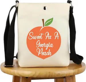 G2TUP Georgia Peach Cosmetic Bag - Compact Makeup Pouch with Jetted Pocket - Perfect for Travel, Gym, or Gifts - Women, Georgia Fans, Peach Lovers - 5.27 x 9.28 x 0.39 inches