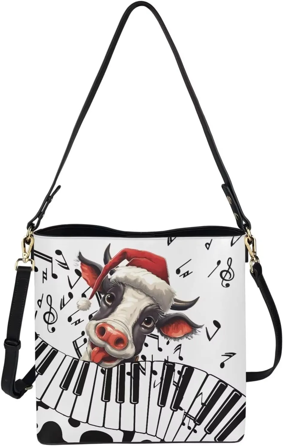 GIFTPUZZ Bucket Bags for Women Trendy Bucket Bag Purses Crossbody Bags for Women PU Leather Tote Bag Waterproof