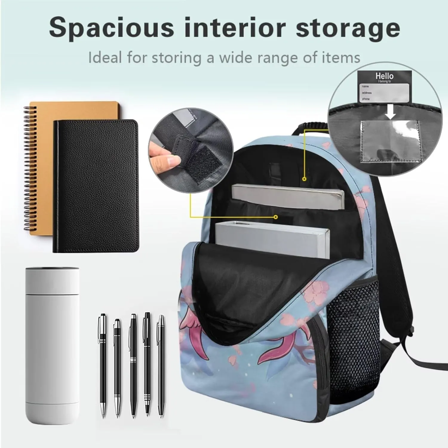 Girls Axolotl Backpack Set Lightweight Ergonomic Spacious School Bag Elementary Bookbag and Insulated Lunch Box Water Bottle Holder for Ages 6-8