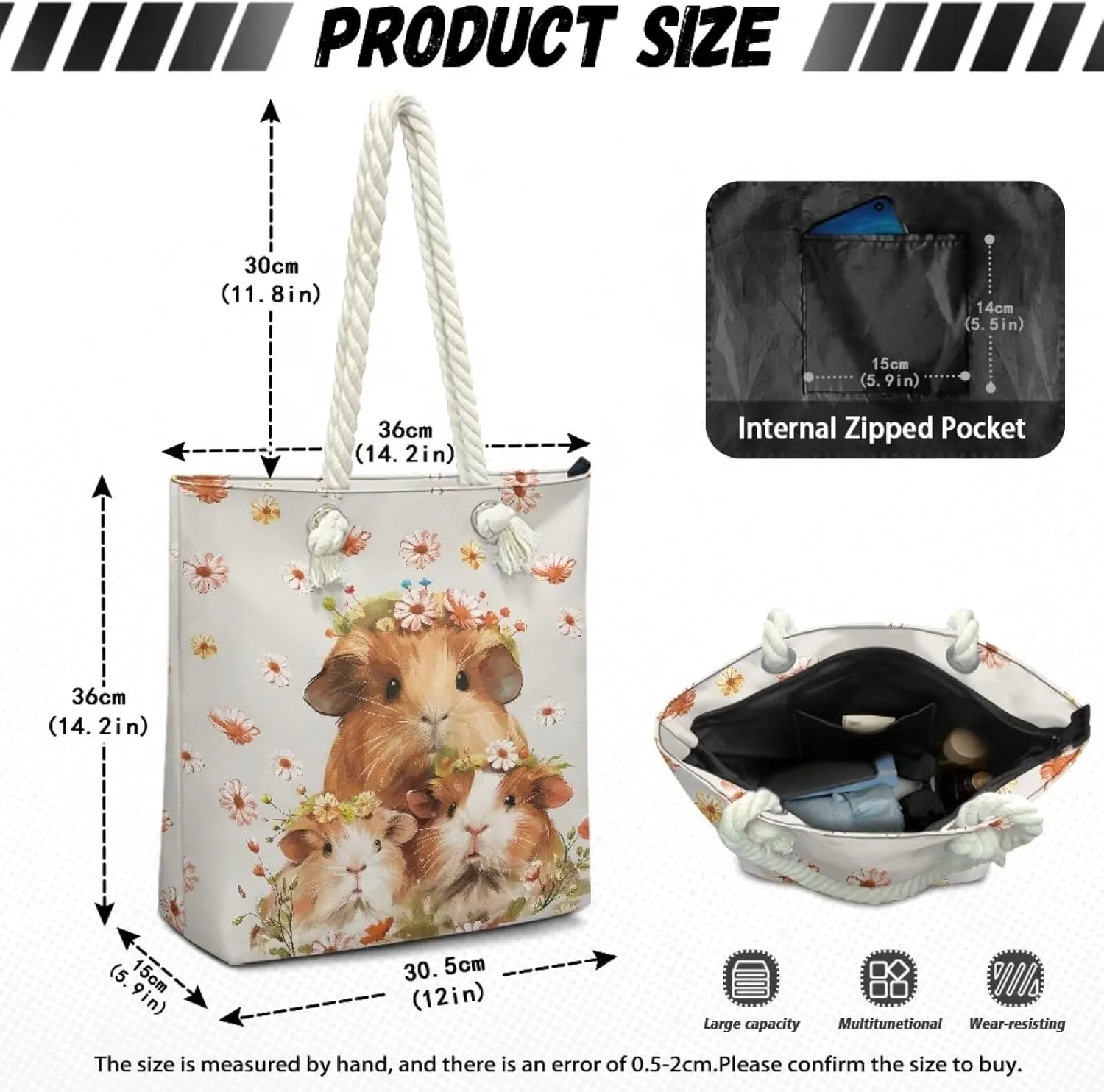 Grocery Bags Reusable Shopping Bags Top Handle Handbags Satchel Tote for Women Ladies Purse Storage Organizer