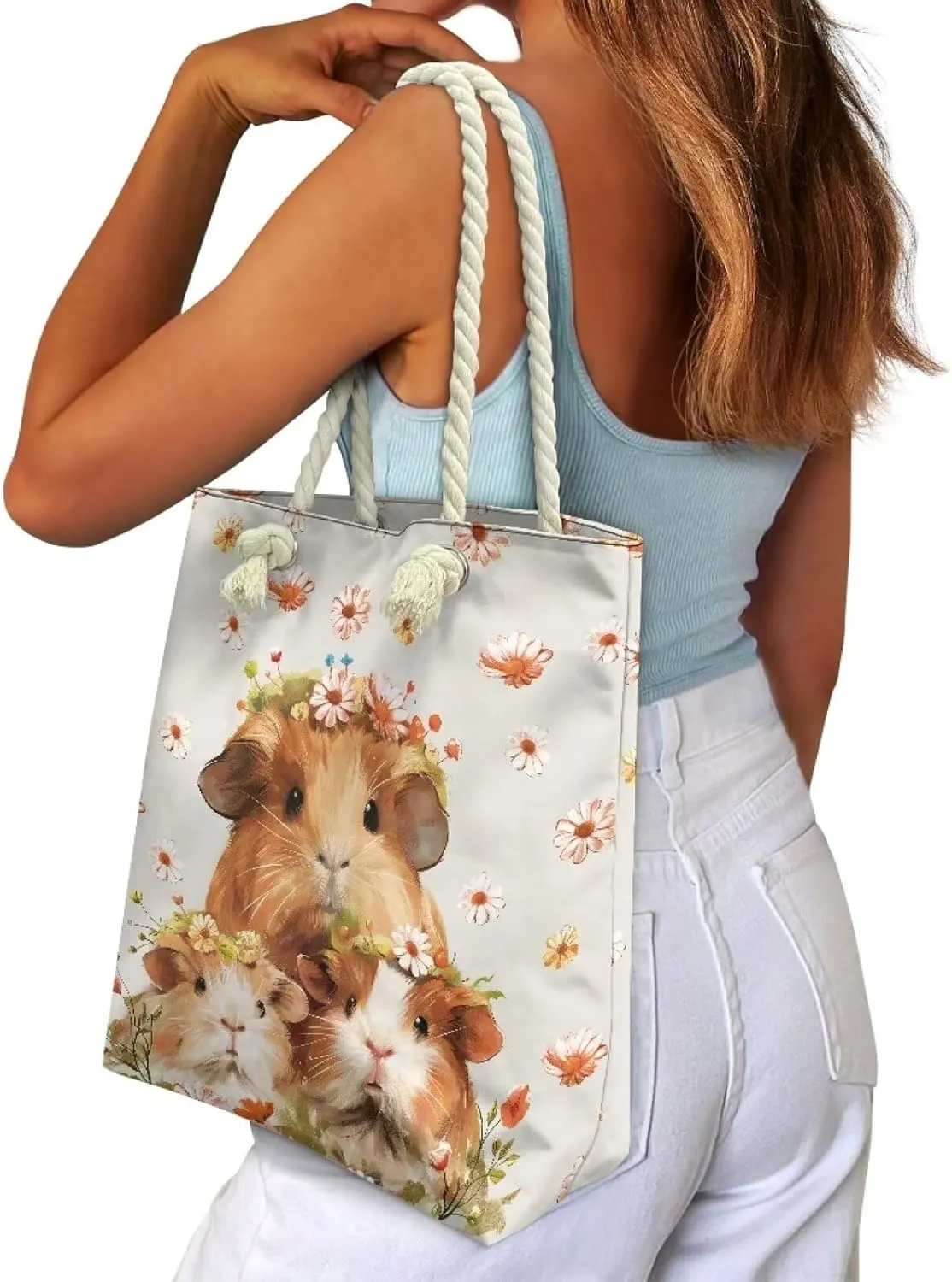 Grocery Bags Reusable Shopping Bags Top Handle Handbags Satchel Tote for Women Ladies Purse Storage Organizer