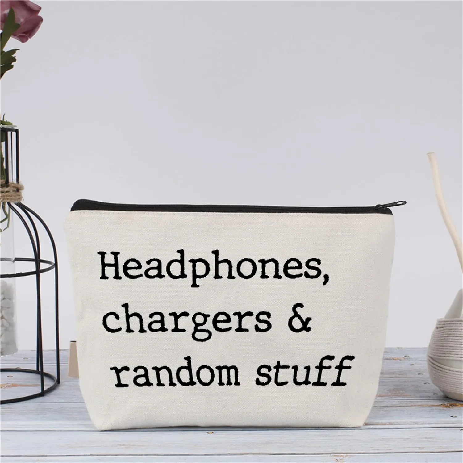 Headphone case, Chargers and cables bag, personalised charger pouch, dad gift for Father's Day, men birthday present, daddy presents (Style F)