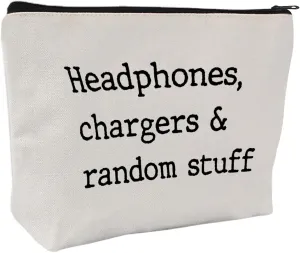 Headphone case, Chargers and cables bag, personalised charger pouch, dad gift for Father's Day, men birthday present, daddy presents (Style F)