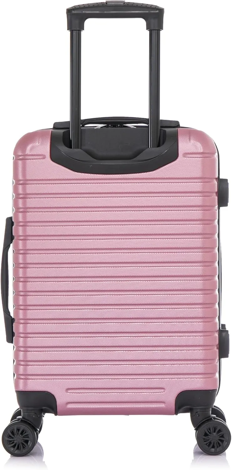 InUSA DEEP Luggage with GEL Handle | Spacious Traveling Suitcases, Travel Suitcase with Dual Spinner Wheels and Studs | 20 Inch Carry On Hardside Luggage | Rose Gold