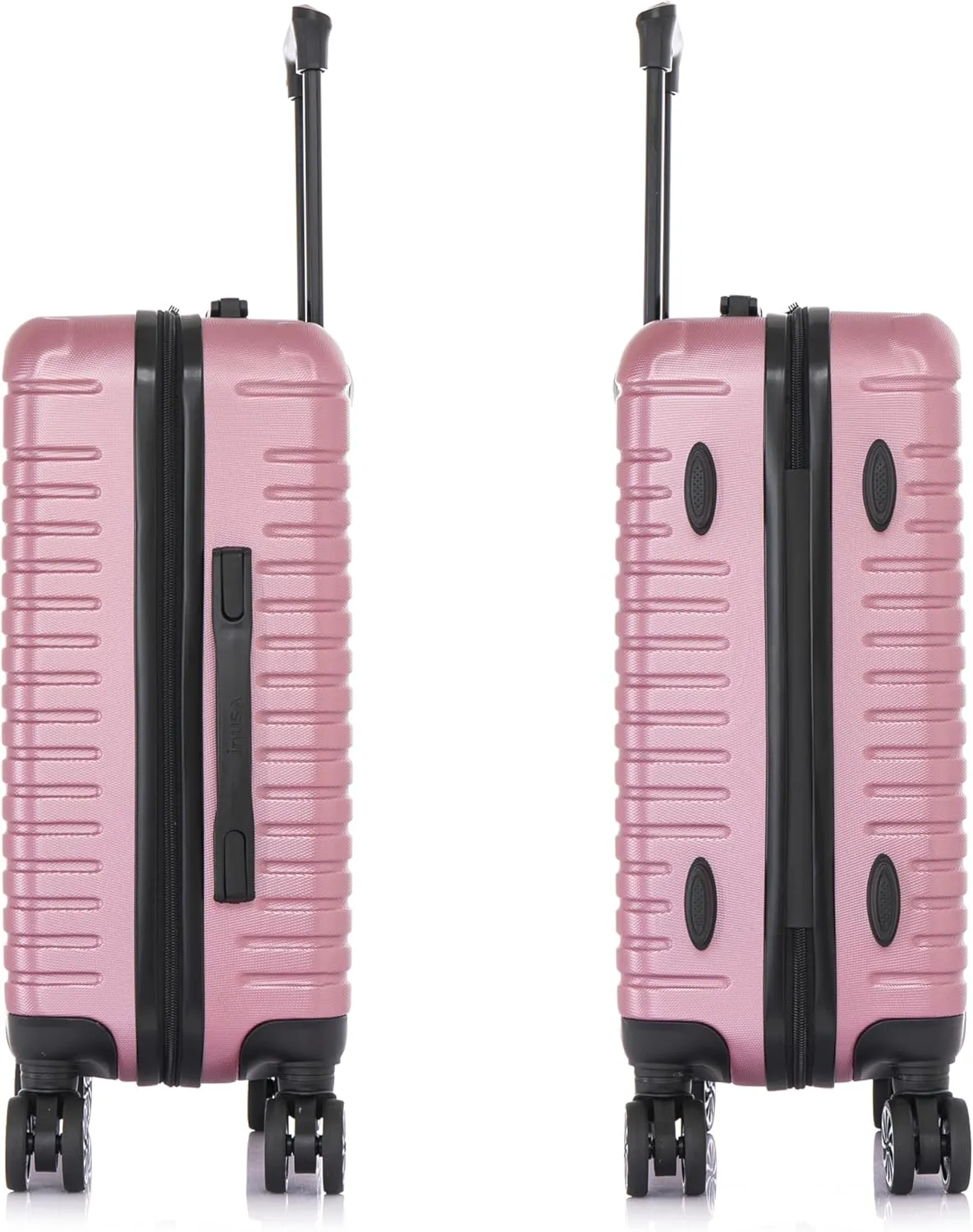 InUSA DEEP Luggage with GEL Handle | Spacious Traveling Suitcases, Travel Suitcase with Dual Spinner Wheels and Studs | 20 Inch Carry On Hardside Luggage | Rose Gold