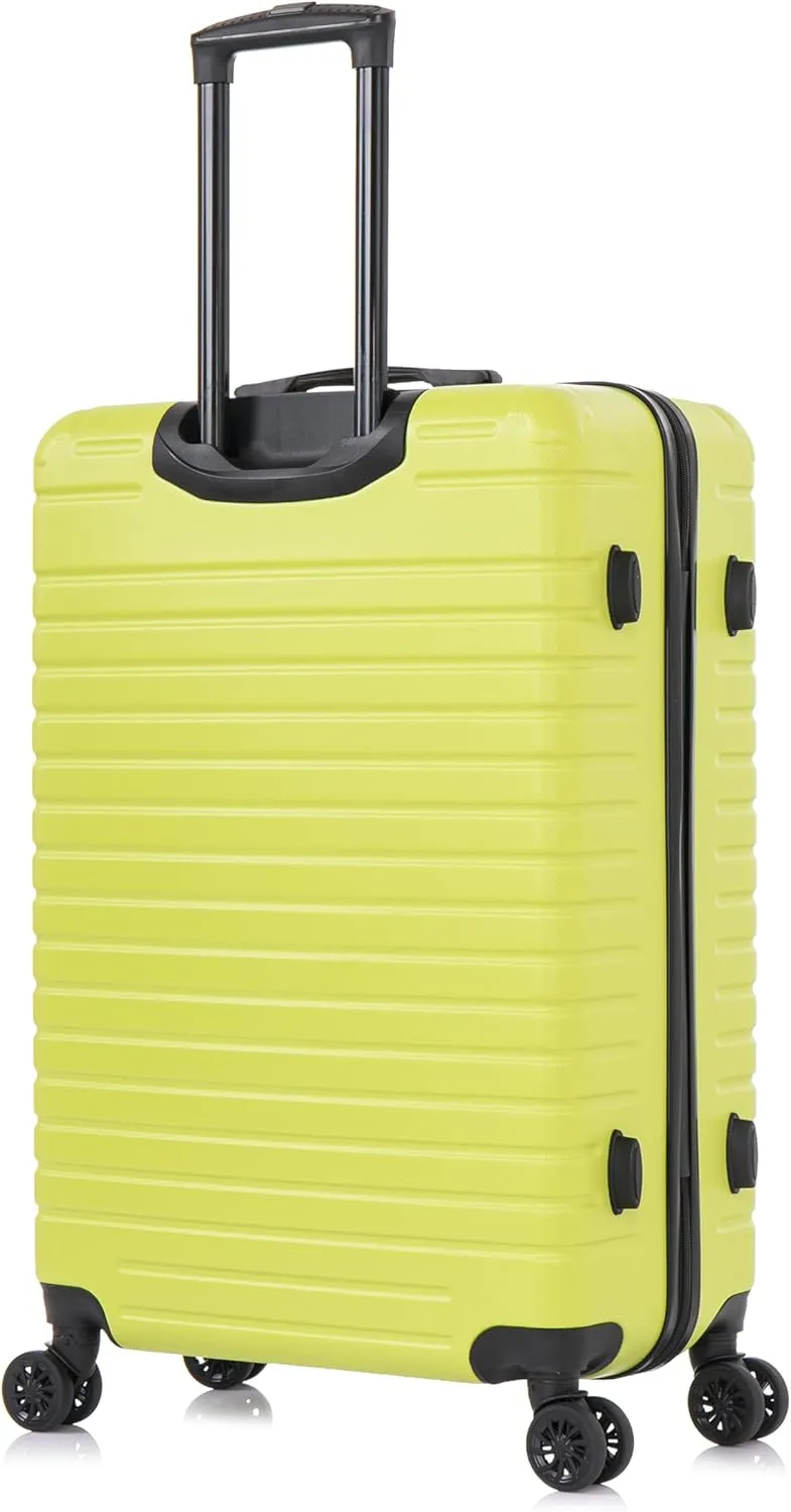 InUSA DEEP Luggage with GEL Handle | Spacious Traveling Suitcases, Travel Suitcase with Dual Spinner Wheels and Studs | 28 Inch Large Hardside Luggage | Green