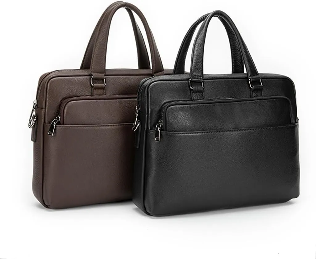 JSEIAJB Natural Wrestling Pattern Men's Briefcase Large Capacity Computer Bag Men's Leather Handbag Top(D)