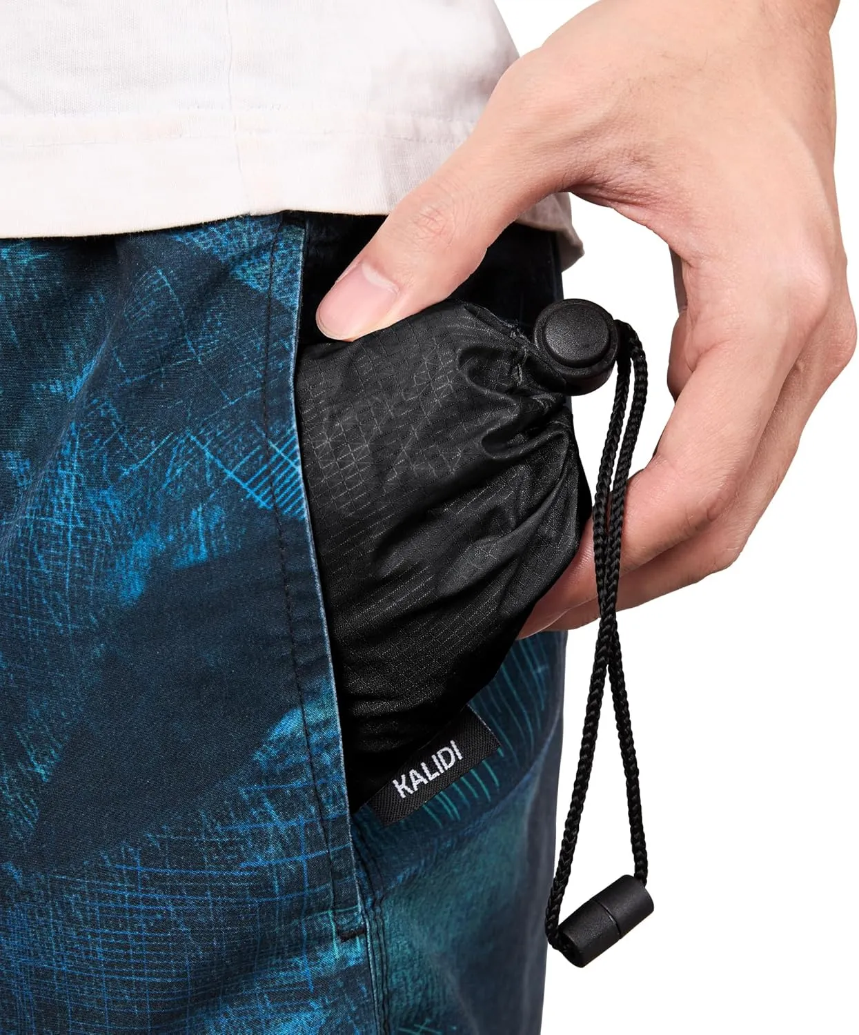 KALIDI Compact Tote Shopping bag Lightweight Foldable Tiny Reusable Grocery Shoulder Bag Crossbody