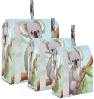 Koala on Tree Compression Packing Cubes Suitcase Organizer Bags Set for Travel Cubes for Carry on Suitcases