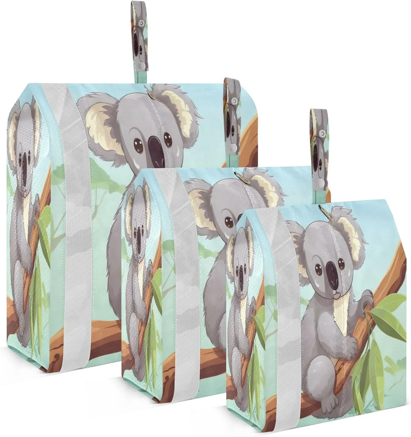 Koala on Tree Compression Packing Cubes Suitcase Organizer Bags Set for Travel Cubes for Carry on Suitcases