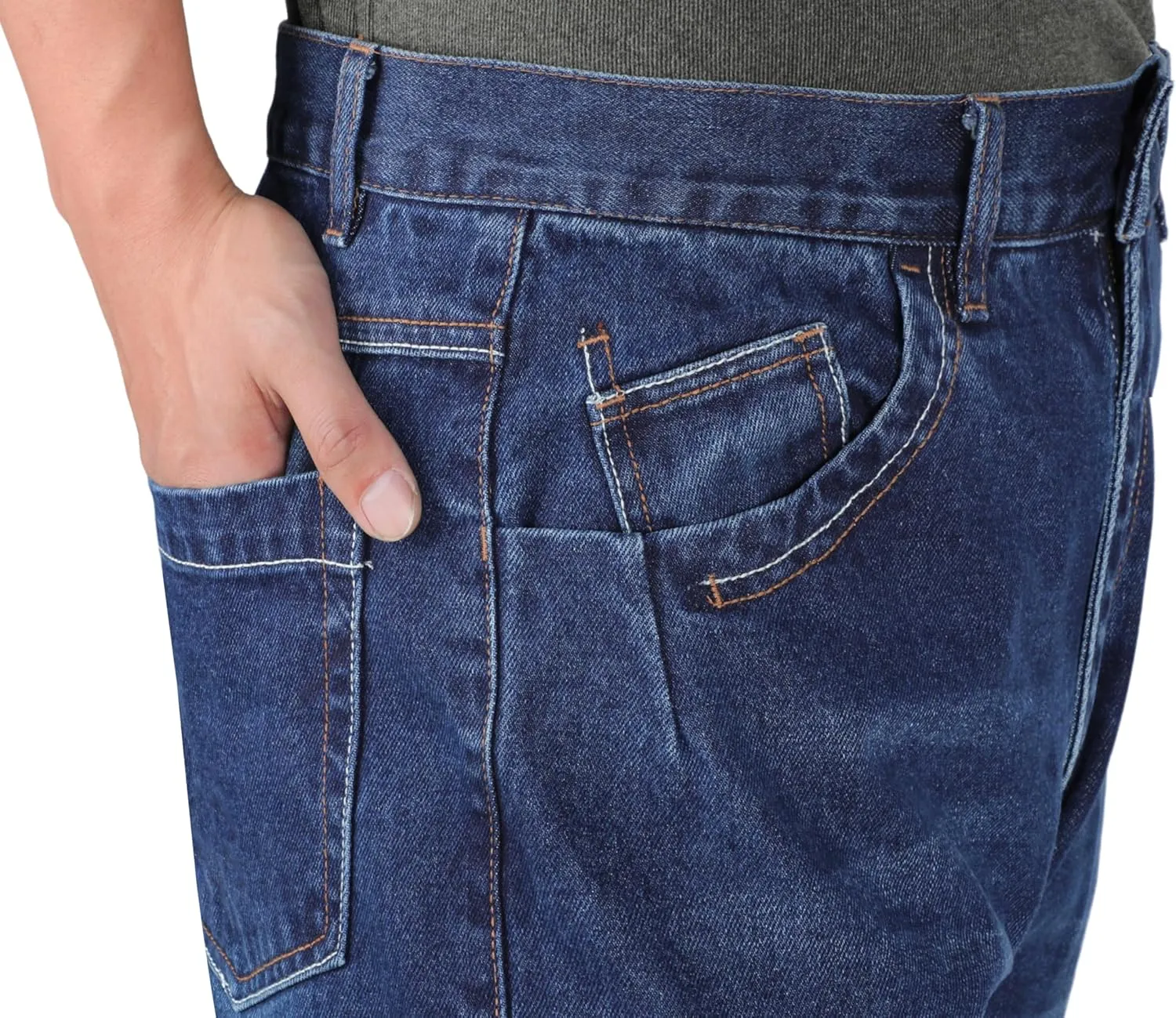 KONRECO FR Pants for Men Flame Resistant 14oz Heavy Duty Denim Pre-Washed Relaxed FR Jeans
