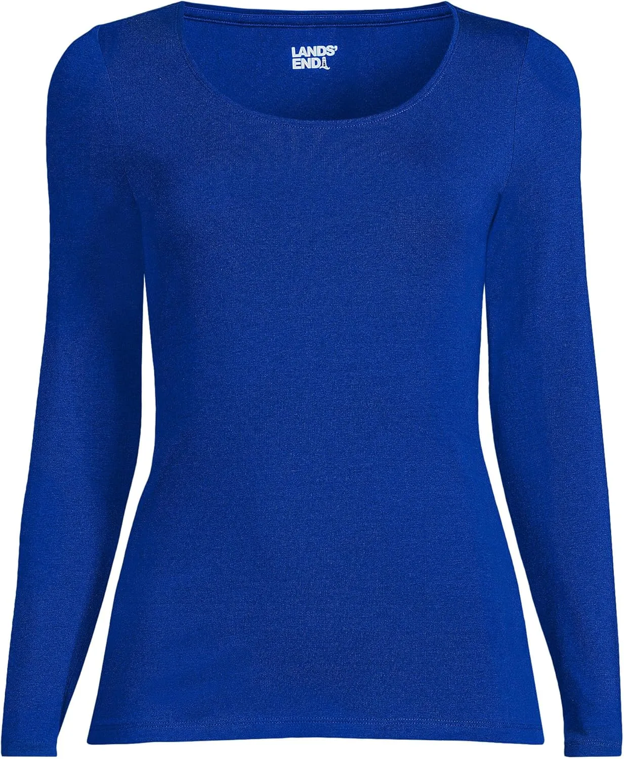 Lands' End Women's Long Sleeve Lightweight Jersey Scoop Neck T-Shirt