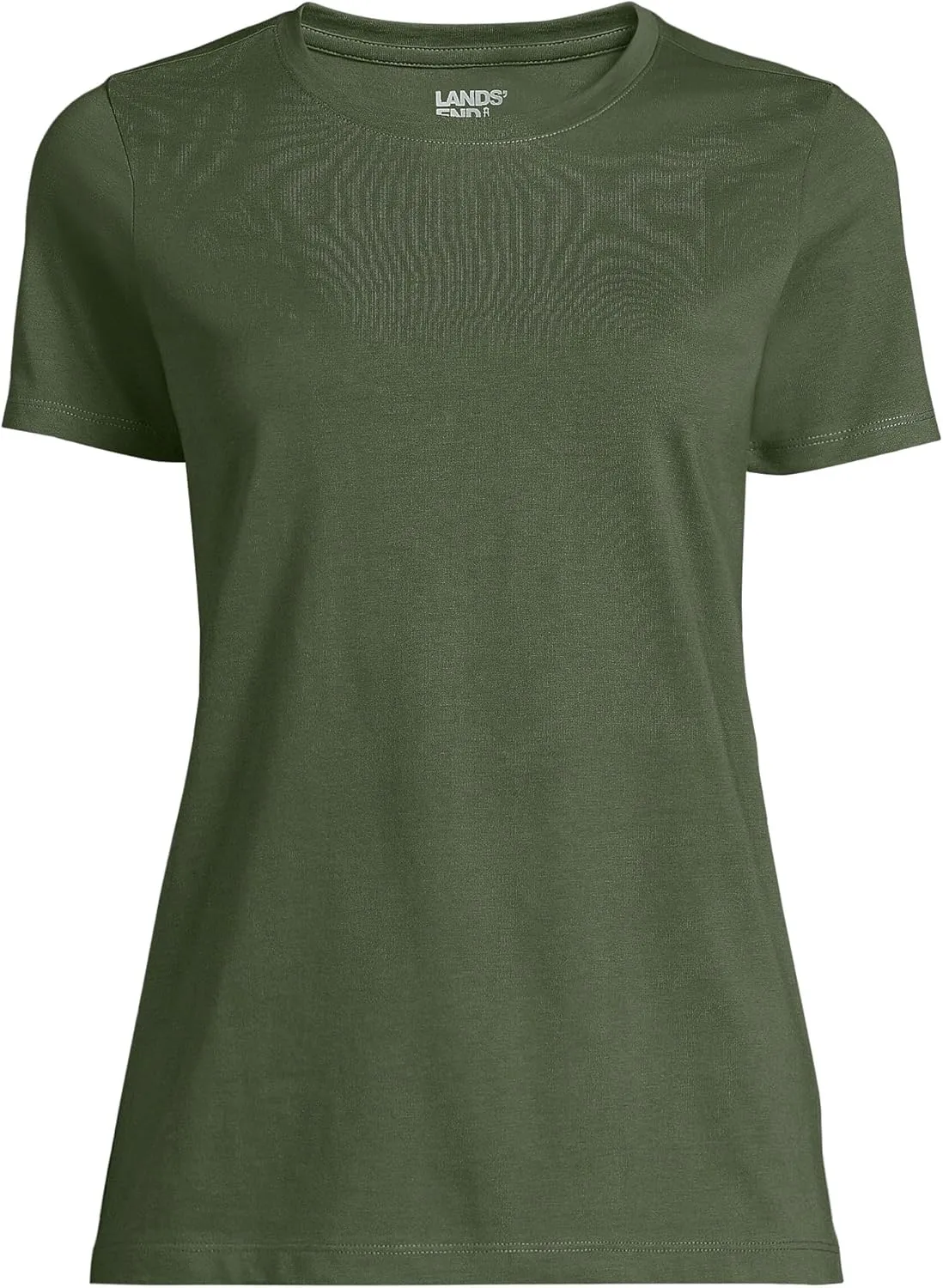 Lands' End Women's Relaxed American-Grown Supima Cotton Crew Neck T-Shirt