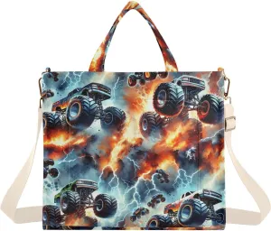 Lightning Tank Cars Corduroy Tote Bag for Women Hobo Crossbody Bag Purse Stylish Shoulder Handbag Messenger Bags, S
