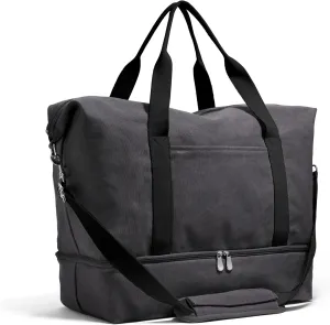 Lo & Sons Original Catalina Deluxe Premium Canvas Duffel Bag  Travel, Gym, Hospital, or Weekender Bag with Shoe Compartment for Men and Women