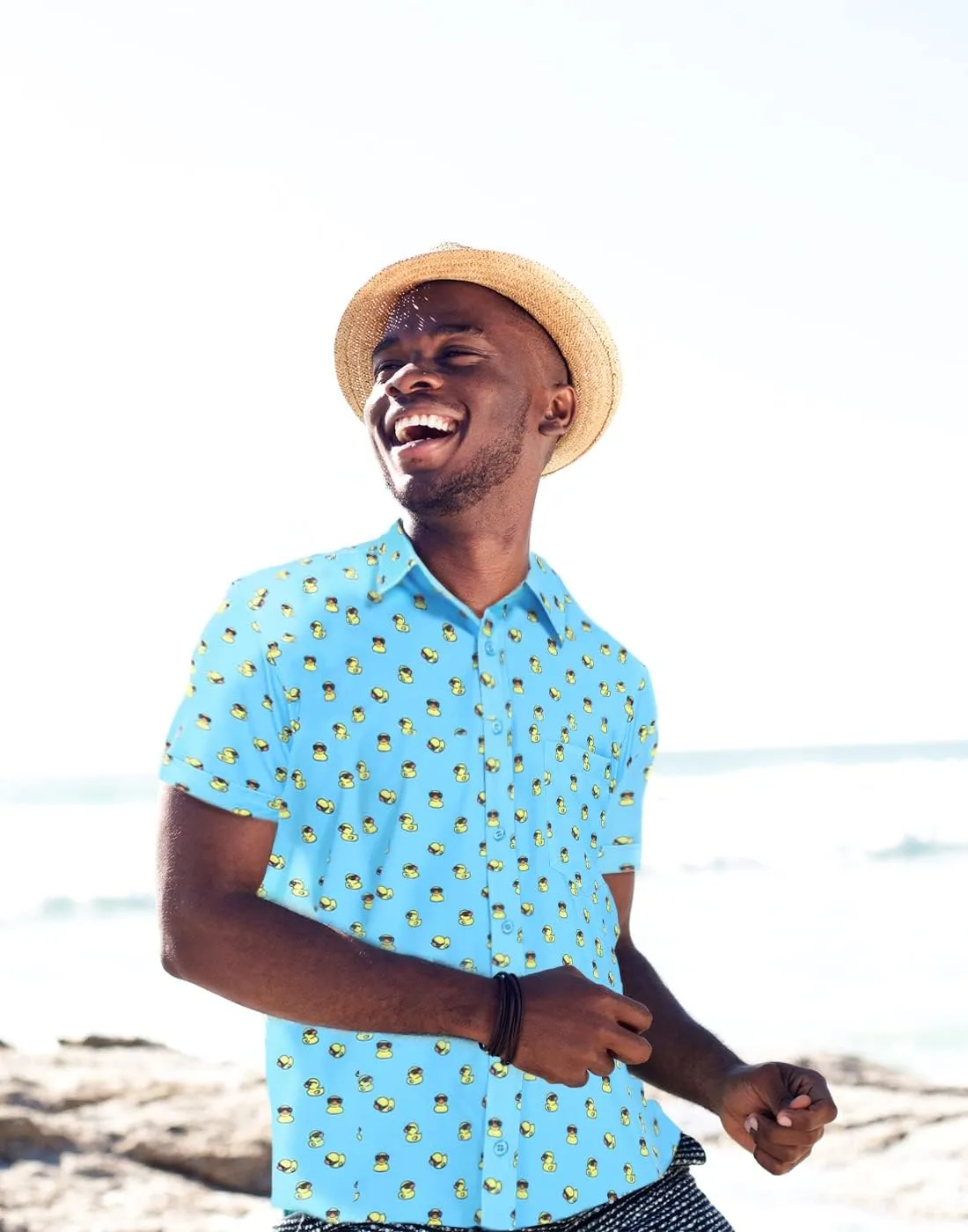 LRD Men's Novelty Casual Button Down Shirt Short Sleeve Hawaiian Dress Shirts