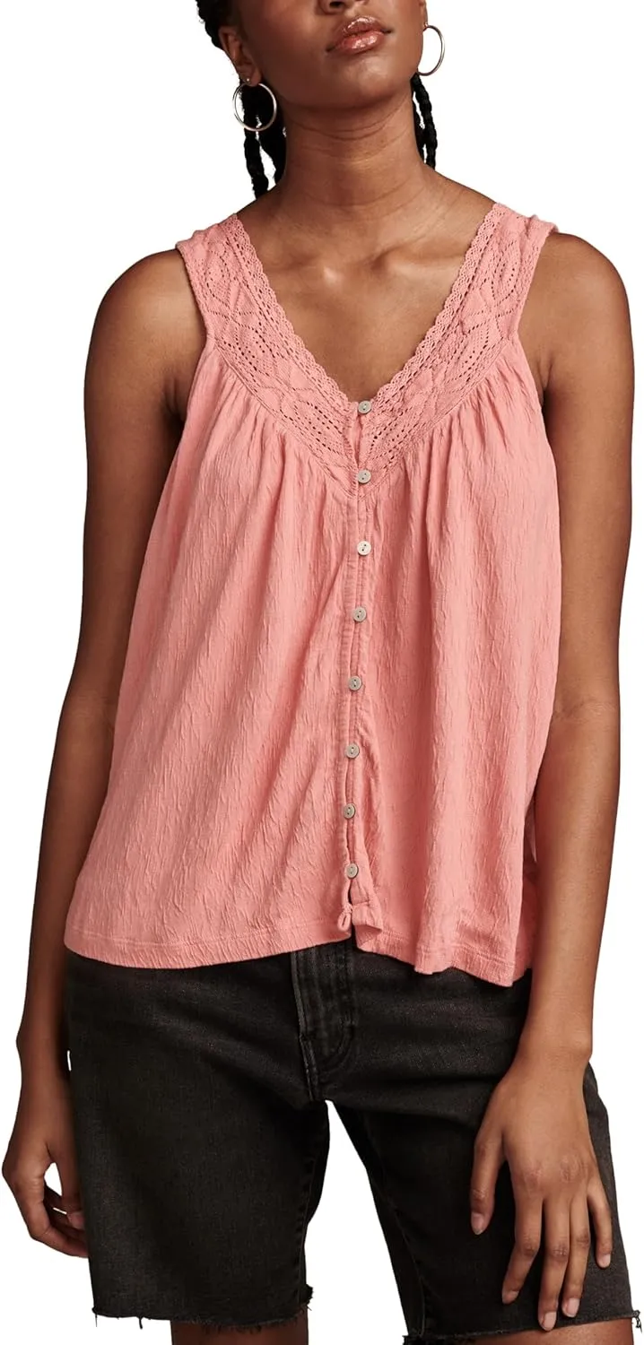 Lucky Brand Women's Lace Trim Tank