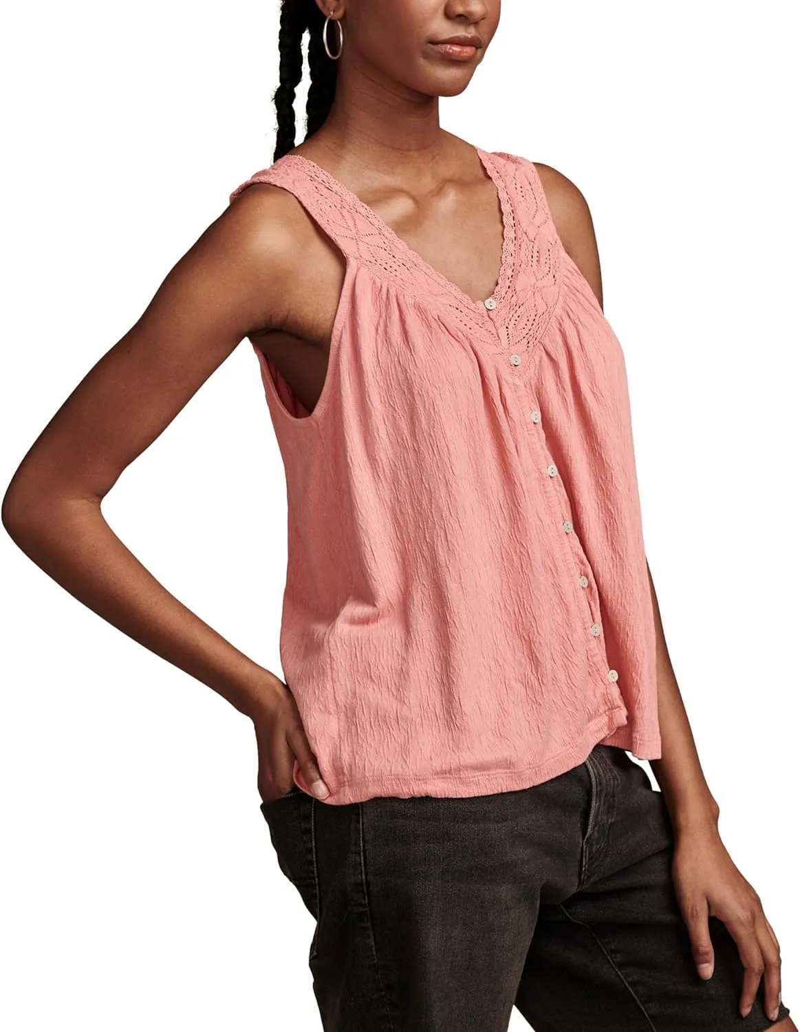 Lucky Brand Women's Lace Trim Tank