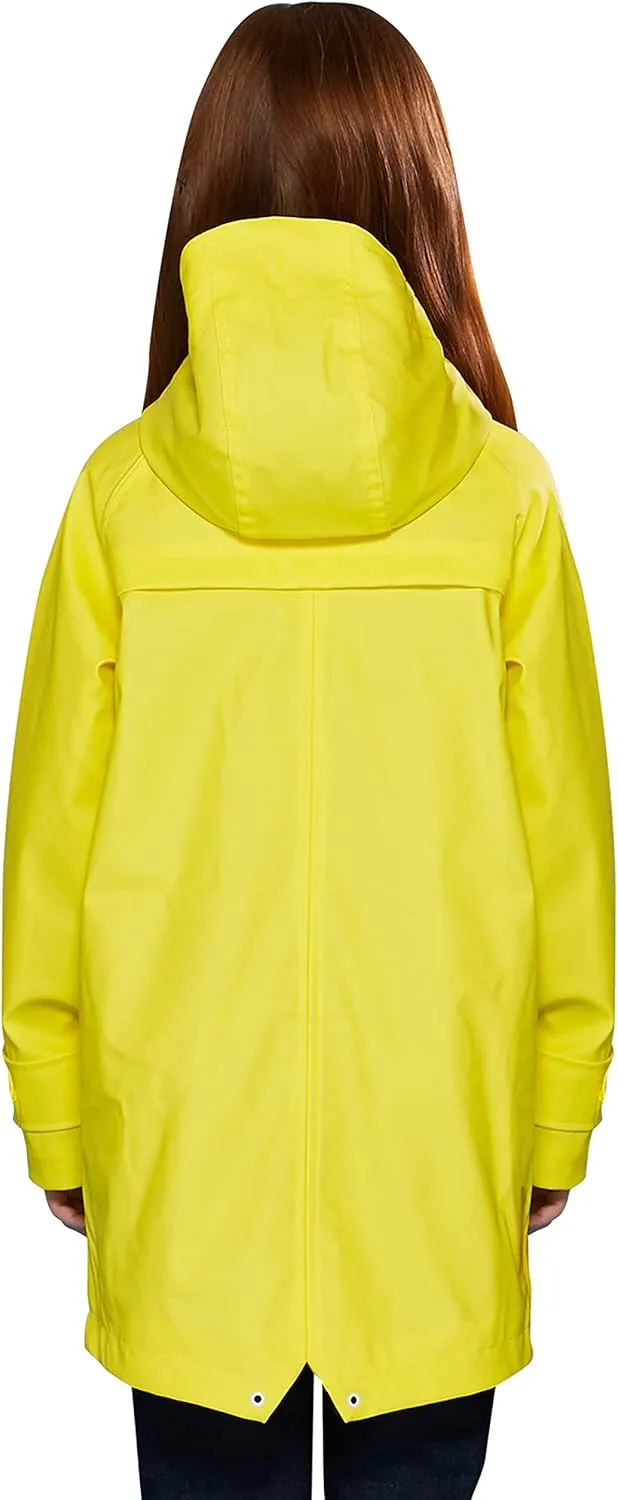maoo garden Girls Boys Rain Jacket Lightweight Waterproof Raincoat Hooded Lined Long Windbreaker