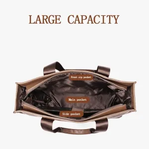 Men Waterproof PU Leather Briefcase Convertible 14 Inch Laptop Messenger Bags Handbag Business Shoulder Bag
