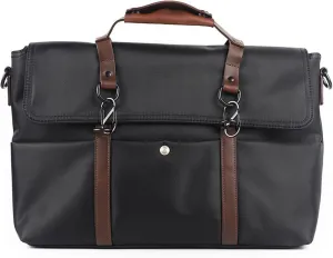 Men's Briefcase Handbag Large Capacity Casual Crossbody Business Male Tote Bags 14 Inch Laptop Messenger Bags (Color : Black, Size : 37x9x25cm)