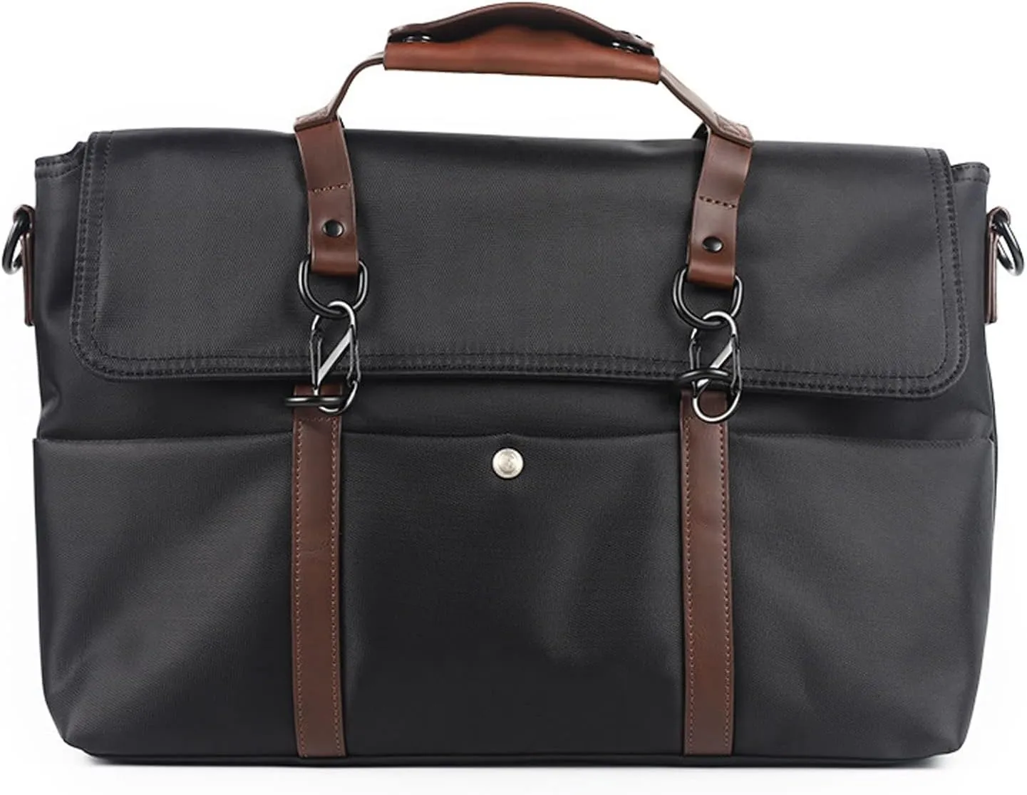 Men's Briefcase Handbag Large Capacity Casual Crossbody Business Male Tote Bags 14 Inch Laptop Messenger Bags (Color : Black, Size : 37x9x25cm)