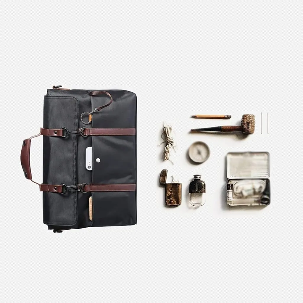 Men's Briefcase Handbag Large Capacity Casual Crossbody Business Male Tote Bags 14 Inch Laptop Messenger Bags (Color : Black, Size : 37x9x25cm)