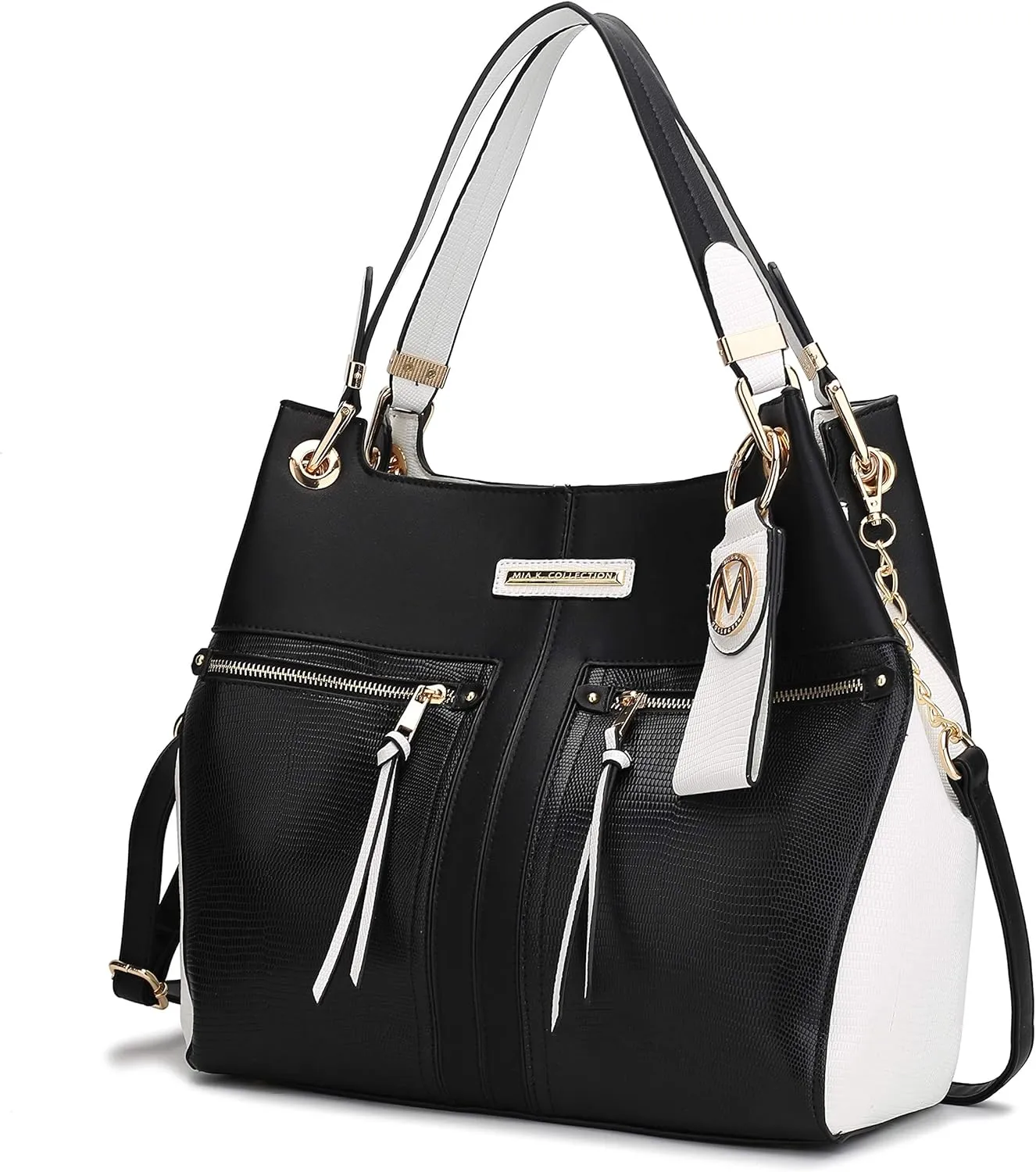 MKF Collection Tote Bag for Women, Vegan Leather Shoulder Bag Handbag Lady Fashion Top Handle Satchel Bag by Mia K