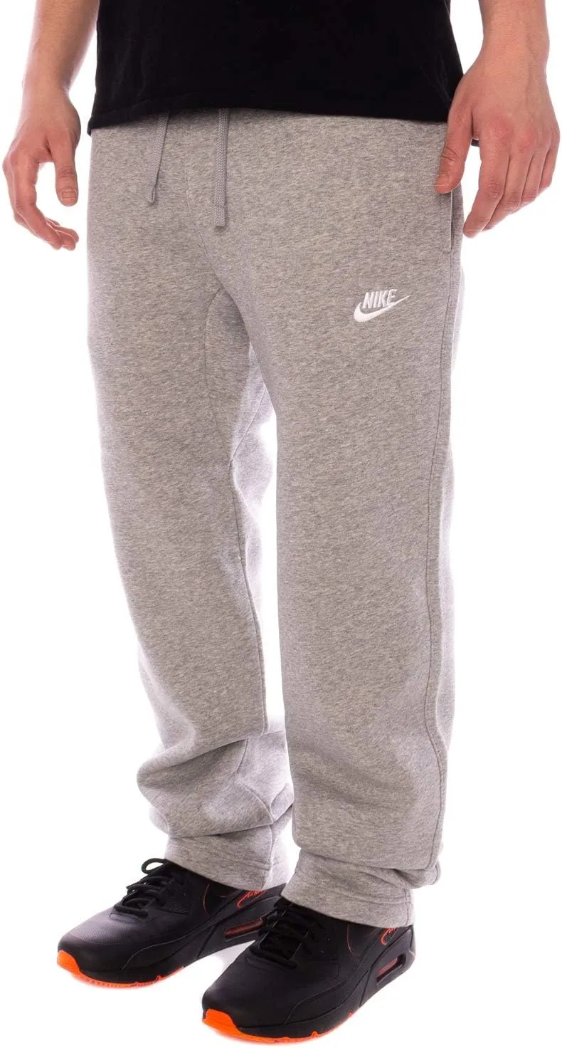 Nike Men's Sportswear Open Hem Club Pants, Dark Grey Heather/White, X-Large