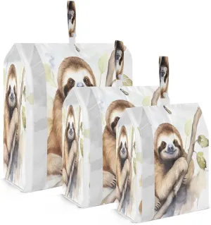 Painting Cartoon Sloth Compression Packing Cubes for Travel Packing Organizers Large Luggage Organizers Bags for Travel Accessories