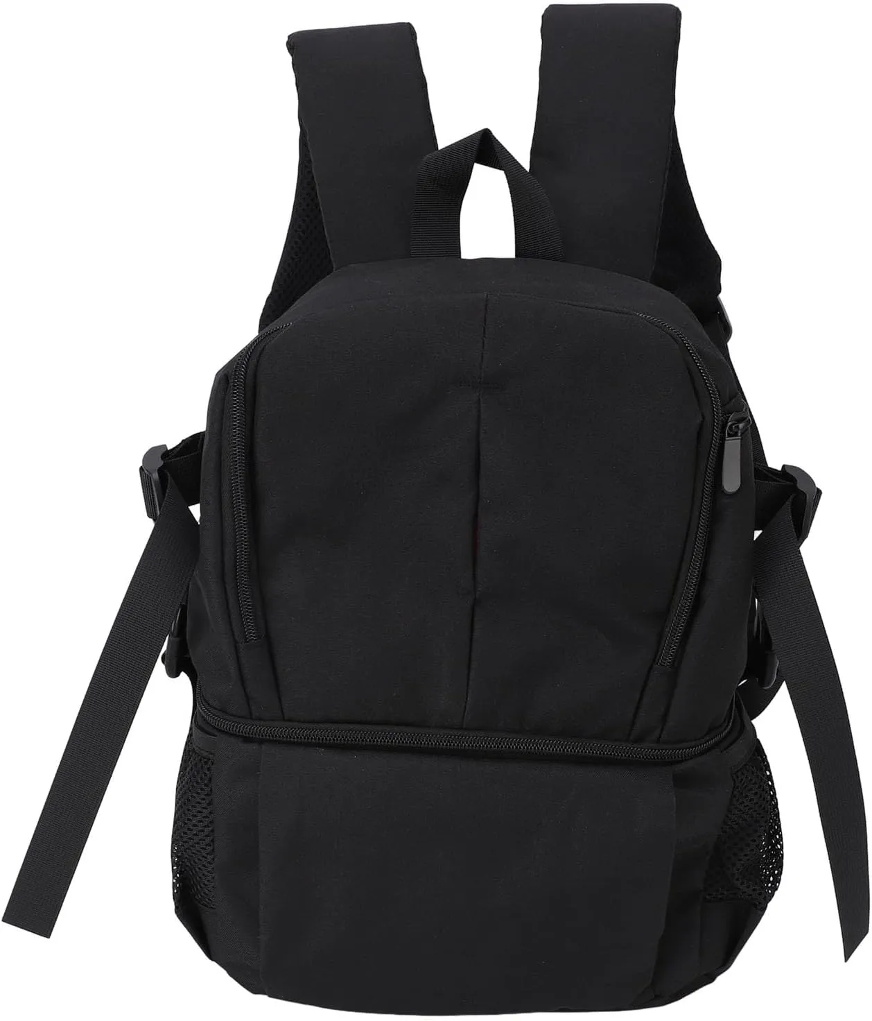Pongnas Travel Camera Backpack for DSLR Mirrorless Cameras, Large Capacity EVA Bag with Rainproof Cover, Soft Handle, Adjustable Shoulder Strap, with Detachable Internal (Black)