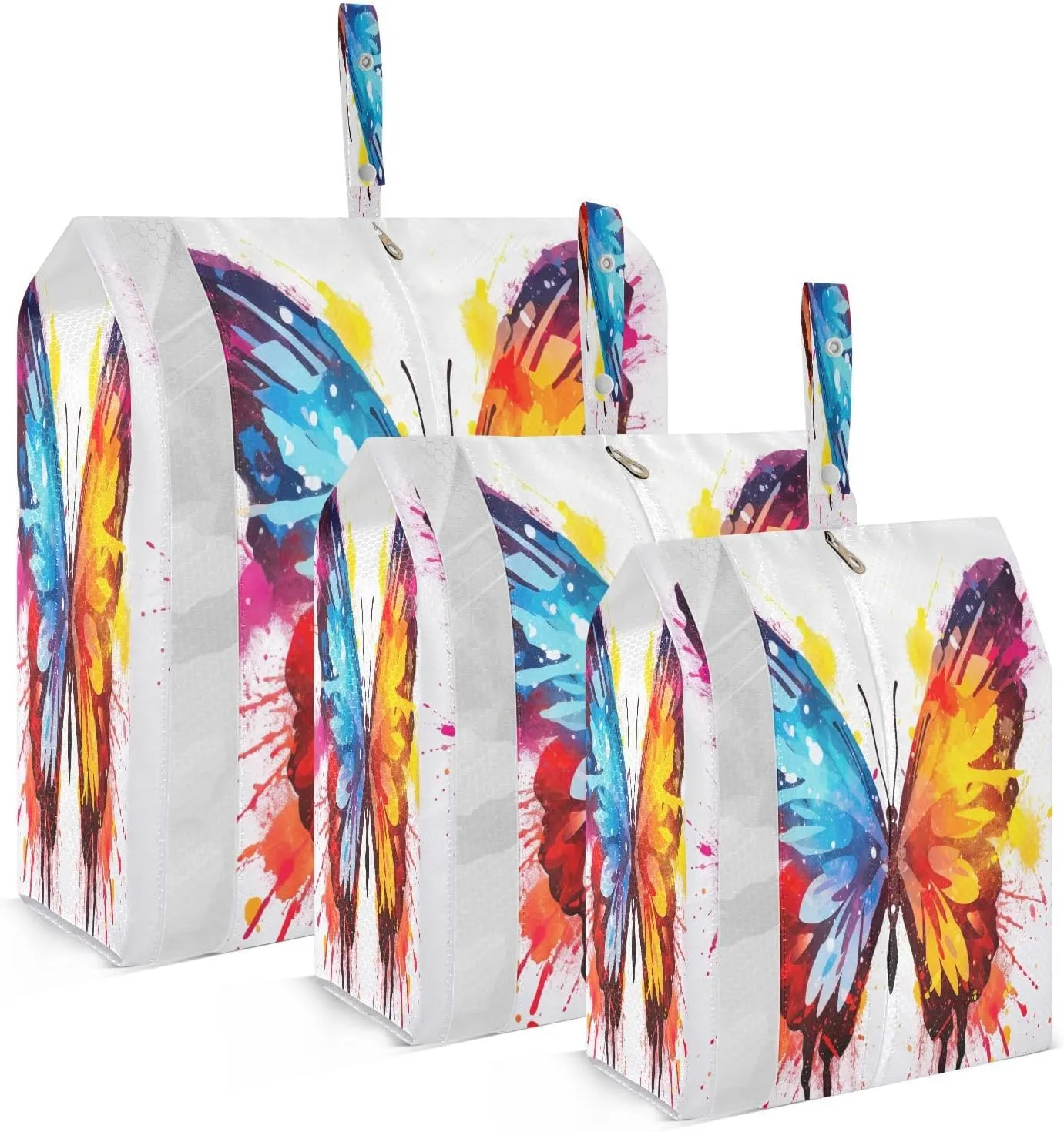 Rainbow Butterfly Compression Packing Cubes for Travel Packing Organizers Large Luggage Organizers Bags for Women Men Travel Luggage