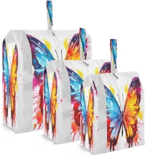 Rainbow Butterfly Compression Packing Cubes for Travel Packing Organizers Large Luggage Organizers Bags for Women Men Travel Luggage