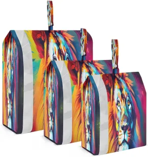 Rainbow Lion's Head Compression Packing Cubes Luggage Organizer Bags for Travel Suitcase Organizer for Women Men Travel Luggage