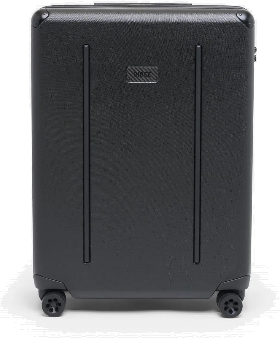 Ridge Check-In Luggage - German Makrolon Polycarbonate Shell - TSA-Approved Lock with 360 Spinner Wheels (Royal Black)