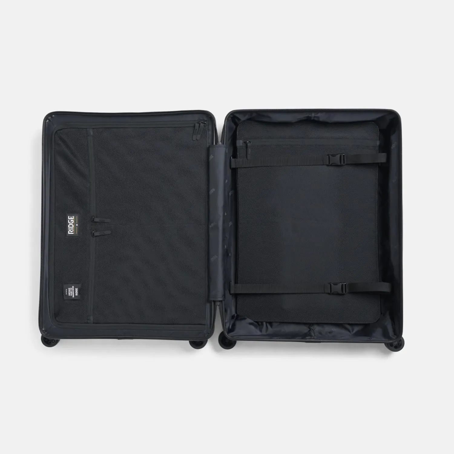 Ridge Check-In Luggage - German Makrolon Polycarbonate Shell - TSA-Approved Lock with 360 Spinner Wheels (Royal Black)