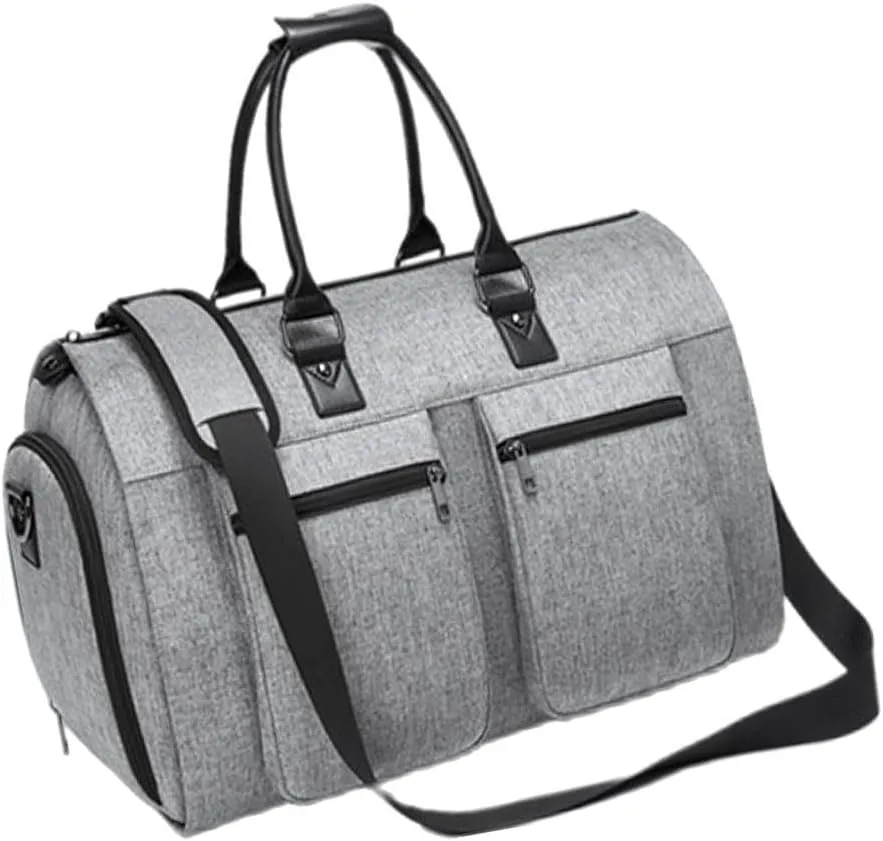 Rolling Garment Bags Removable Rollers Suit Bag for Holiday Women Men Traveling Gray