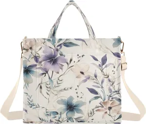 Simple Flowers Corduroy Tote Bag for Women Hobo Crossbody Bag Purse Stylish Shoulder Handbag Messenger Bags, S